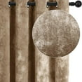 thumbnail image 2 of Crushed Velvet Curtains with Grommets Luxurious Thermal Insulated Soundproof Drapes for Halloween, Soft and Durable Light-Filtering Window Treatments, 2 Panels, 2 of 6
