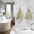 thumbnail image 7 of GZHJMY 2 Piece Tropical Fruits and Flowers Hand Towels for Bath Decorative, Pure Cotton Guest Towels Fingertip Towels for Bathroom Spa Gym,16 x 28 inch, 7 of 7