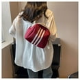 thumbnail image 4 of Title: Fashion Striped Crossbody Bag - Shell-shaped Purse Casual Chic for Women, 4 of 8