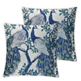thumbnail image 2 of COMIO Chinoiserie Decor,Chinoiserie Pillow Cover,grandmillennial Home Decor,Grand Millennial Decor,Peacock Decor,Blue and White Pillow Covers,Peacock Pillow Cover,2 pcs White, 2 of 6