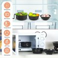 thumbnail image 4 of Microwave Ramen Cooker, 33Oz Wheat Fiber Ramen Bowl Set With Chopsticks And Spoon, For Office College Dorm Room Essentials Instant Lunch Ideal For Shin And Buldak Noodle On The Go, Dishwasher-Safe, 4 of 9