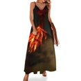 thumbnail image 1 of Vestido suelto sin mangas con efecto erupción volcánica brillante, vestido sexy de verano para mujer, 1 of 7
