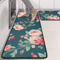 thumbnail image 2 of Kitchen Rugs Sets Of 2,Pioneer Flower Floral Print Pattern Anti Fatigue Kitchen Mat Rugs Non Slip Washable,Decorative Kitchen Floor Mats for Kitchen,Sink,Laundry,17"x47"+17"x47", 2 of 5