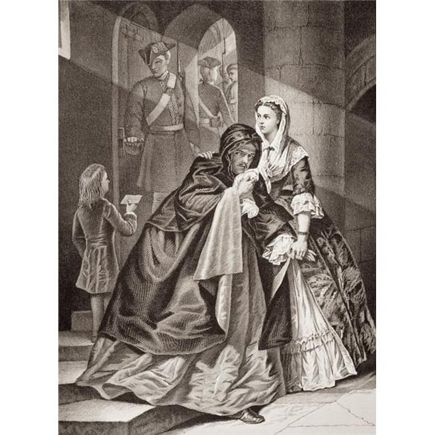 Posterazzi DPI1860089LARGE l'Évasion du Seigneur Nithsdale de la Tour 1716 William Maxwell Cinquième Poster de Comte Impression, Grand - 24 x 34