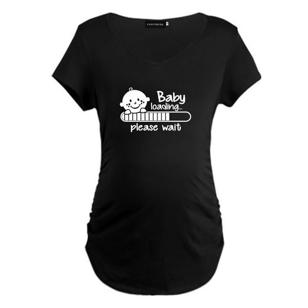 Taicanon Maternity Baby Loading T Shirt Funny Please Wait Pregnancy Announcement Reveal Cool T-Shirt(Black-M) Taicanon Maternity Baby Loading T Shirt Funny Please Wait Pregnancy Announcement Reveal Cool T-Shirt(Black-M)