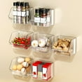 thumbnail image 5 of Rolling Cart, Rolling Carts with Wheels, Wall-mounted Storage Shelves Plastic Kitchen Bathroom Living-room Bedroom Display Organizer Small Spaces Laundry Rv Camper, Storage, UKHBMC | Clear, 5 of 8