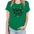 thumbnail image 2 of Aloohaidyvio Mardi Gras Shirts Women,Womens Mardi Gras Shirts Crewneck Printed Short Sleeve Loose T-shirt,Clearance Sale Clothing, 2 of 4