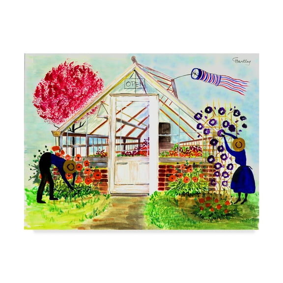 Trademark Fine Art 'Greenhouse Gardeners' Canvas Art by Cheryl Bartley