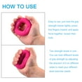 thumbnail image 4 of Uxcell 3.07" 30/40 Lbs Rose Red Hand Grip Strengthener Hand Grip Ring for Training, 4 of 6