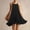Black, variant on QUNYINEY Sleeveless Womens Dresses Summer Green Cotton Midi Sundress Ruffle Casual Crew Neck A Line Loose Fit Dresses