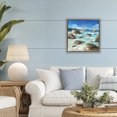 thumbnail image 3 of Stupell Industries Tropical Low Tide Rocks on Shore Brown Floating Frame Canvas Art, 18 x 18, by Mauro Devereaux, 3 of 8