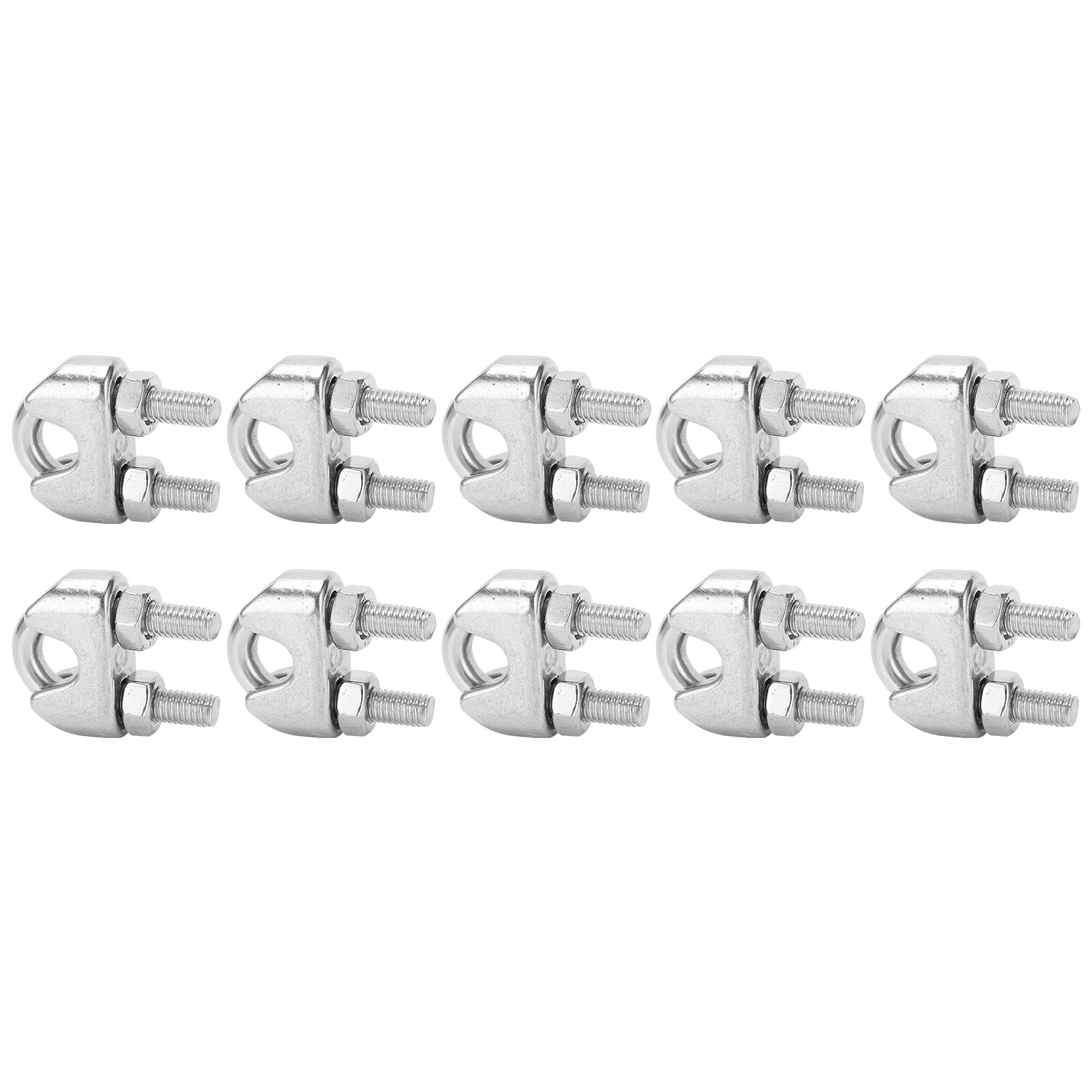 U Bolts 30 Pack M6 1/4 Inch Wire Rope Clamps - 304 Stainless Steel U Bolt Cable Clips U Bolt Saddle Clamps - View #10