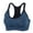 Blue, variant on BadPiggies Womens Quick Dry Removable Pads Sports Bra Mesh Wirefree Yoga Brassiere Push Up Seamless Fitness Bras (M, Blue)
