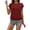 Red, variant on CAIVO Women Shirts Casual Plus Size Batwing Sleeve Half Sleeve T Shirt Loose Fit Round Neck Blouse For Summer Solid Color Breathable Tops