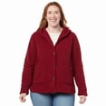 thumbnail image 2 of Women's Button-Up Fleece Jacket with Hood, 2 of 10