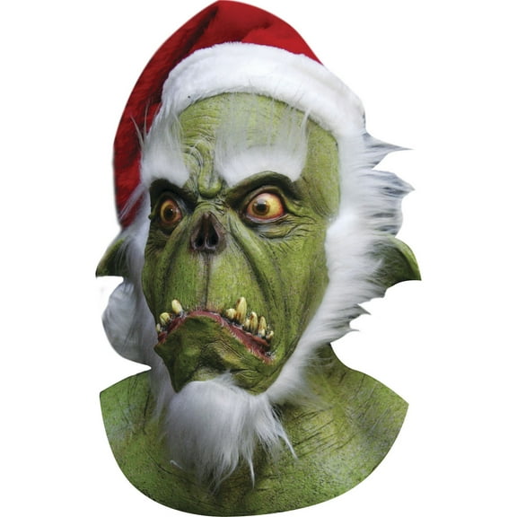 Costumes For All Occasions TA499 Green Santa Latex Mask
