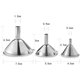 thumbnail image 2 of Stainless Steel Funnel, 3 Pieces Stainless Steel Mini Funnel Stainless Steel Kitchen Funnels with Handles Metal Mini Funnel for Transferring Fluid Liq, 2 of 5