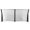 thumbnail image 2 of Tcbosik 80" x 38" Window & Door Awning Canopy, Front Door Overhang Awning for Sun Shutter, Rain & Snow Protection, Transparent & Black Bracket, 2 of 9
