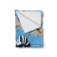 thumbnail image 2 of Chill Soft Flannel Fleece Throw Blanket, Summer Vibes Gone to the Beach Holiday Theme with Nautical Elements, Cozy Plush for Indoor and Outdoor Use, 50" x 60", Blue Marigold Pink, by Ambesonne, 2 of 6