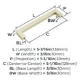 thumbnail image 5 of Amerock Monument 5-1/16 inch Center-to-Center Golden Champagne Cabinet Pull, 10 Pack, 5 of 7