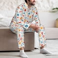 thumbnail image 7 of Lsque Fast Food 2 Pattern Long Sleeve Pajama Set for Men - Soft 2-Piece Sleepwear and Loungewear Set with Pockets, Comfy Nightwear-X-Large, 7 of 7