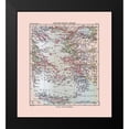 thumbnail image 2 of Perthes 15x16 Black Modern Framed Museum Art Print Titled - Aegean Sea Islands Greece Turkey - Perthes 1896, 2 of 5