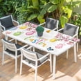 thumbnail image 2 of Easter Eggs Table Cloths for 6 Foot Rectangle Tables, Butterfly Flowers Spring Watercolor Branch Floral Patio Waterproof Elastic Fitted Tablecloths, Washable Rectangular Table Cover for Camping, 2 of 8