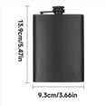 thumbnail image 4 of Paquete de 6 Petacas para Licor, Petacas Finas A Prueba de Fugas de Acero Inoxidable de 8 Onzas con Embudo para Hombres y Mujeres (Negro Mate), 4 of 5