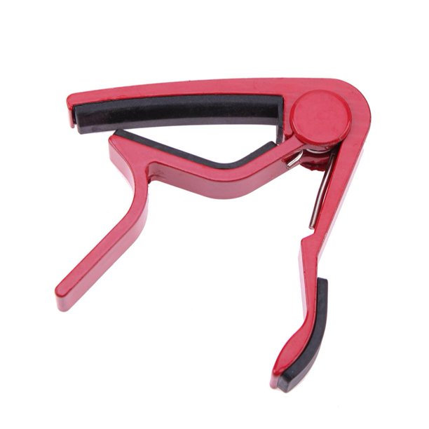 Cejilla Sintonizadora Aleación Tune Clamp Key Trigger Capo para guitarra eléctrica acústica (rojo)