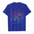 thumbnail image 4 of Tiweut Women T Shirt Retro 80s Shark Clothes Shark Party Short Sleeve Tops,Blue, 4 of 4