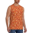 thumbnail image 2 of Uemuo Pizza Pattern Men's Sleeveless T-Shirt,Muscle Athletic Tank Top, Moisture-wicking Quick-dry Breathable Classic Tee Top for Gym Run Outdoor Sports-Large, 2 of 8