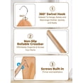thumbnail image 4 of HOUSE DAY 6 pcs Wide Shoulder Wooden Hangers, Wood Suit Hangers with Non Slip Pant Holder,Natural, 4 of 9