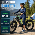thumbnail image 5 of Dirt Bike for Adults 5000W Dual Motor 40MPH 210Nm 52V 35Ah Low-Step 100 Miles 26" Fat Tire Off Road E Mountain Bike Full Suspension Dual Hydraulic Brakes UL2849 E-Motorized bicycle, 5 of 9