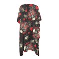 thumbnail image 2 of HELLHERO Skulls Design Long Kimono Swimsuit Cover Up Breathable Polyester Hand Feel and Drape Women's Kimono Swimsuit Coverups, 2 of 6