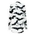 thumbnail image 3 of Wensltd Women's Halloween Cardigan Pumpkin Cat Print Long Sleeve Open Front Outwear Coat Tops, 3 of 6