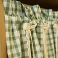 thumbnail image 6 of Cafe Curtain Valance for Kitchen, Short Half Tier Valance, Country Style Semi Short Curtain Plaid Gingham Pattern Rod Pocket for Home Decor, 6 of 8