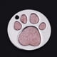 thumbnail image 4 of Etiquetas de identificación para perros y gatos, personalizadas, con forma de pies redondos, placa para perros de aleación (rosa) Likrtyny Para estrenar, 4 of 6