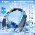 thumbnail image 4 of Ventilador de cuello Slientspin AI portátil, 6 velocidades, 8000 mAh, recargable, 4 of 7