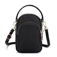 thumbnail image 1 of EeaseMX 1 mini bolso bandolera de moda para mujer, ligero, impermeable, de nailon, para teléfono y llaves (negro), 1 of 7