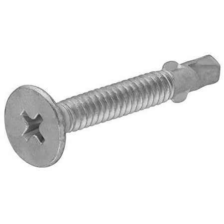 UPC 008236520460 product image for The Hillman Group 47296 1/4-20 x 2-3/4-Inch Flat Head Self Drilling Screw with W | upcitemdb.com
