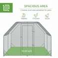thumbnail image 4 of PawHut Metal Chicken Coop for 10-12 Chickens, Walk In Chicken Run with Roof, 4 of 10