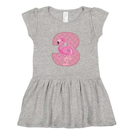

Inktastic 3rd Birthday Flamingo 3 Year Old Girl Gift Toddler Girl Dress