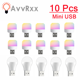 thumbnail image 2 of Lámpara con enchufe USB de 10 piezas, 5 V, 1 W, súper brillante, protección para los ojos, luz para libros, computadora, carga de energía móvil, lámpara de ambiente pequeña USB, 2 of 5