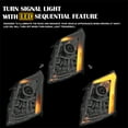 thumbnail image 6 of Spec-D Tuning Chrome Switchback Sequential Projector Headlights w/ LED DRL Light Bar and Startup Animation Compatible with 2010-2016 Cadillac SRX, Left + Right Head Lamps Assembly, 6 of 6