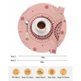 thumbnail image 6 of 13 Inch Round Placemats Set of 6, Pink Floral Non Slip Heat Insulation PP Table Mats, Circular Flowers Ethnic Abstract Aesthetic Washable Place Mats for Kitchen Dining Party Table Decor, 6 of 7