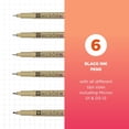 thumbnail image 2 of shiyou-Sakura Pigma Micron Fineliner Pens - Archival Black Ink Pens - Pens for Writing, Drawing, or Journaling - Assorted Point Sizes - 6 Pack, 2 of 4