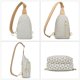 thumbnail image 5 of Bolso bandolera INICAT de piel, bolso de pecho, blanco, 5 of 7