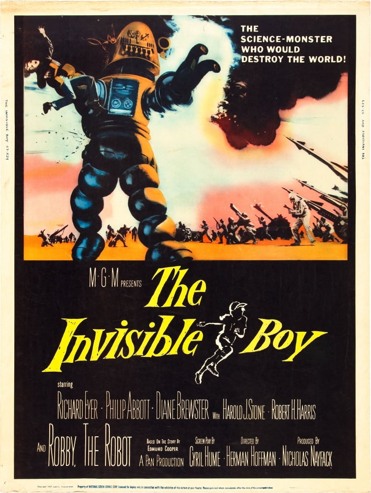 The Invisible Boy Robby The Robot 1957 Movie Poster Masterprint ...