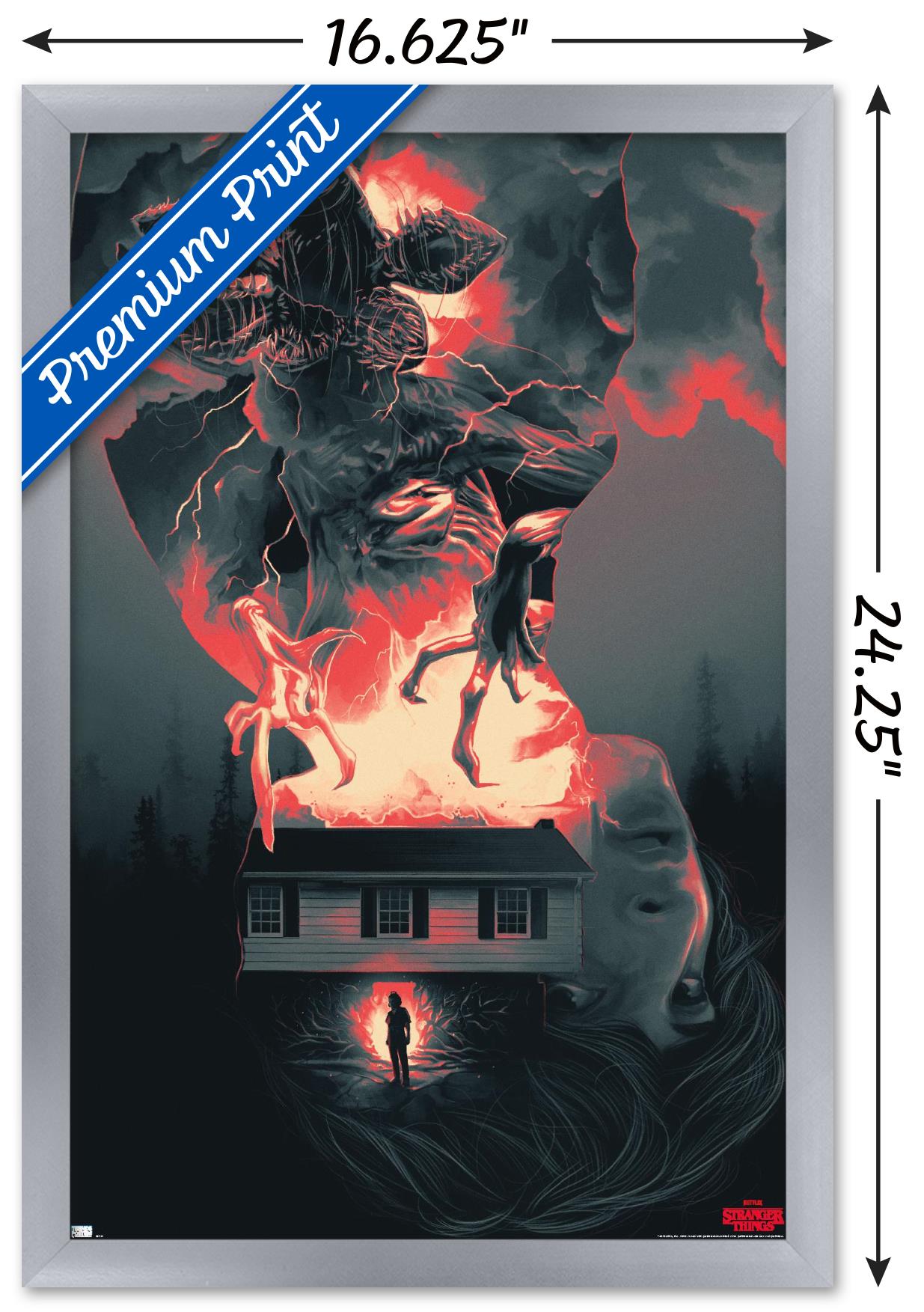Netflix Stranger Things - Silhouettes Wall Poster, 14.725" x 22.375", Framed