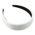 thumbnail image 1 of Diadema de piel sintética, diadema para mujer, blanco, 1,6 pulgadas de ancho, 1 of 7